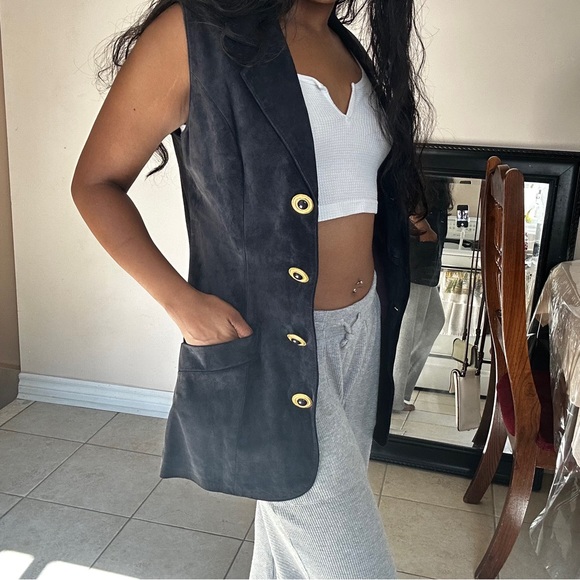 Danier Dark Navy Vest Vintage - Picture 9 of 14